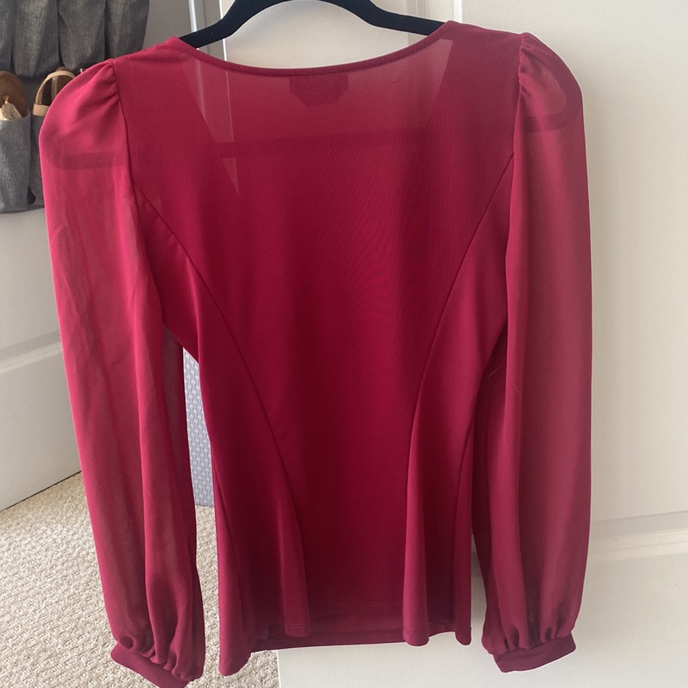 Bebe red XS blouse - Picture 3 of 3